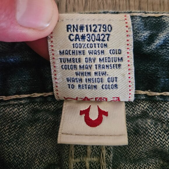 True Religion Brand Jeans Blue Distressed Big T Stitch Bootcut – Women’s 28 - Picture 4 of 11